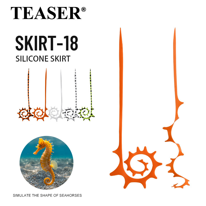 Fishing Equipment Lures - TEASER 5pcs SKIRT-18 145mm Silicone Rubber