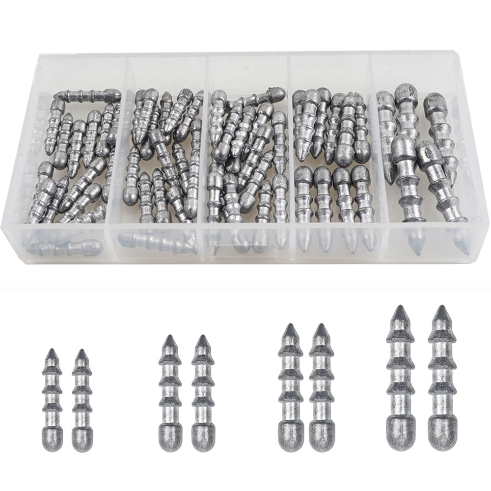 60PCS Nail weights Worm Fishin - Fishing Equipment Lures 评论和价格